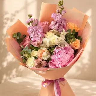 Buchet Mixt cu Bujori