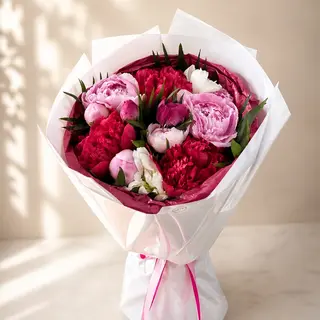 Buchet simplu bujori
