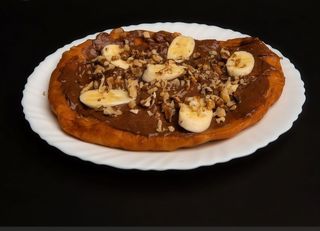 Langos cu ciocolata nuci si banane