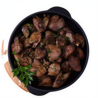 Ficatei de pui la tigaie cu usturoi