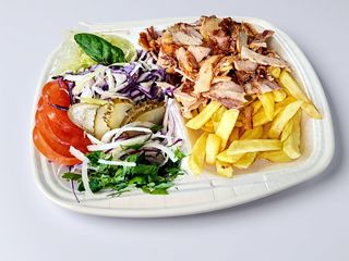 Shaorma de pui la farfurie