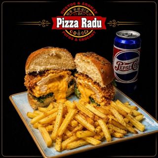 Burger de Pui Simplu MENIU + Doza Pepsi / Mirinda