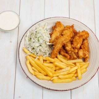 PUI SHANGHAI CU CARTOFI PRAJITI SI SOS