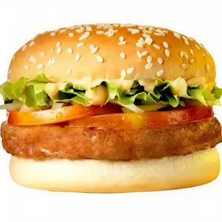 Hamburger vegetal cu Cartofi prăjiți *(420 gr) - VEGETARIAN