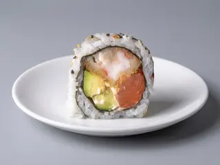 Salmon shrimp tempura