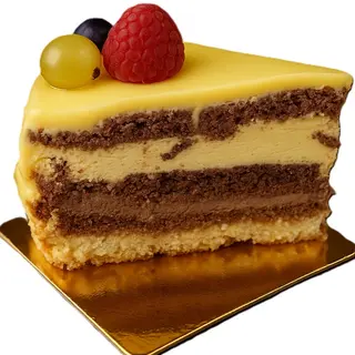 Felie tort mousse ciocolata&mango fara zahar