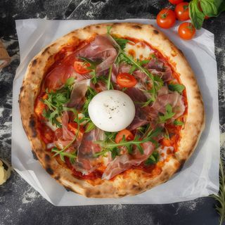 Pizza Prosciutto Crudo e Burata Ø32cm