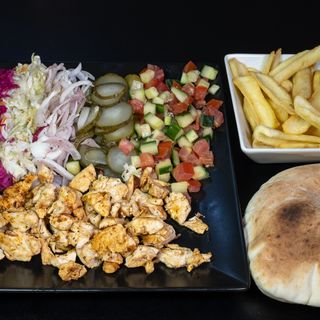 Chicken thigh in plate