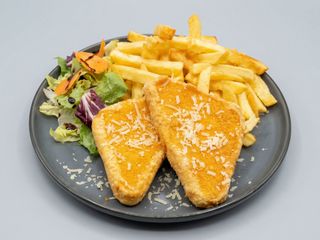 Cașcaval pane & Cartofi prajiti