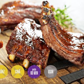 Costine glasate con salsa bbq