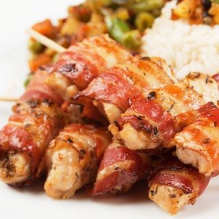 Spiedini di pollo con pancenta