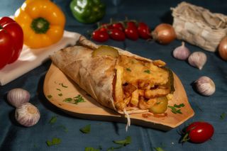 Șnițel de pui la lipie mică