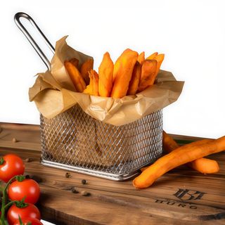 Cartofi dulci cu oregano și usturoi proaspăt 150g