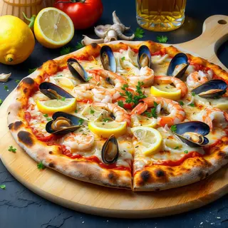 Pizza cu fructe de mare