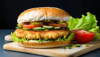 Sandwich cu snitel pui