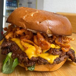 Double truffle smash burger