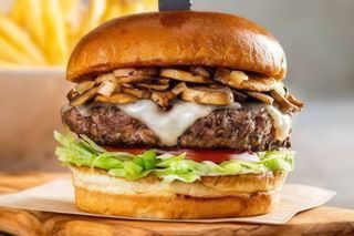 Burger mushroom jak chicken