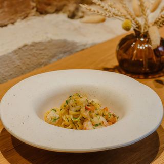 Spaghetti con gamberi