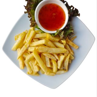 Cartofi prăjiți + sos dulce - acrisor