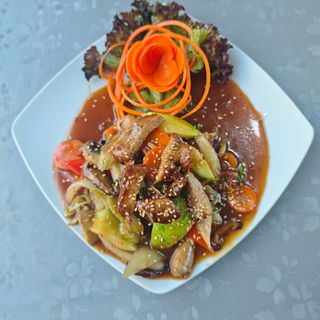 Porc la wok cu legume