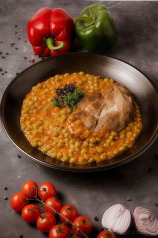 Mâncare de mazăre cu porc