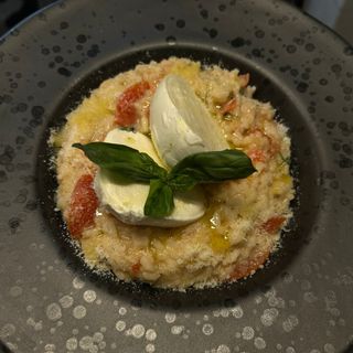 Risotto al pomodoro con basilico fresco & bufala