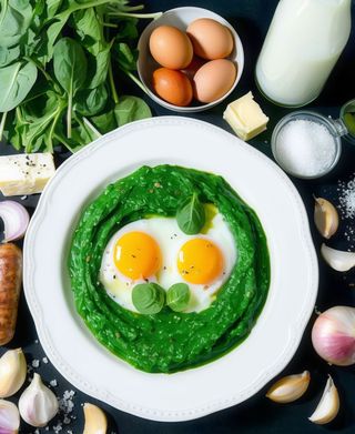 Piure de spanac cu oua