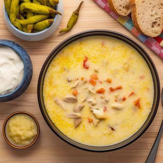 Ciorba rädäuțeană cu carne de pui