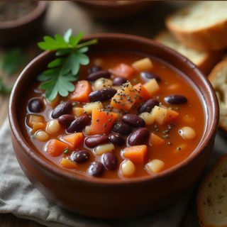 Supa de fasole cu afumatura