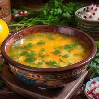 Bors Taranesc cu Pui si Taitei de Casa