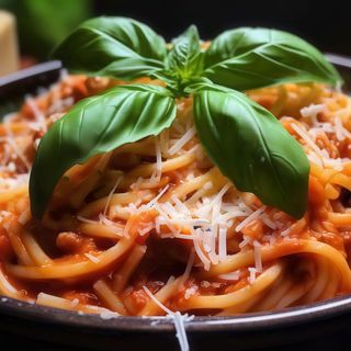 Spaghetti cu sos roșu