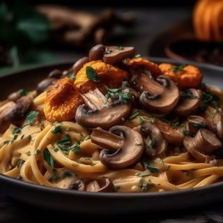 Tagliatelle cu hribi și bacon