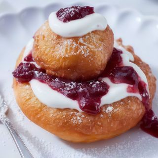 Papanași cu dulceață