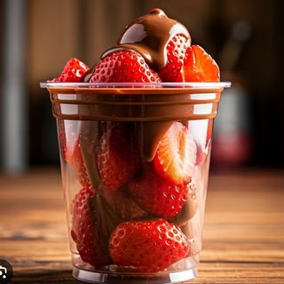 Căpșuni proaspete și ciocolată belgiană Callebaut