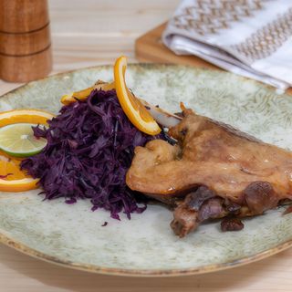 Pulpa de rata confiata cu varza rosie