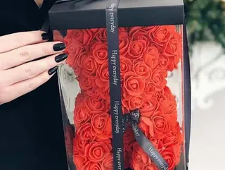 Ursulet din trandafiri 25 cm