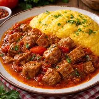 Tochitura de porc si mamaliguta