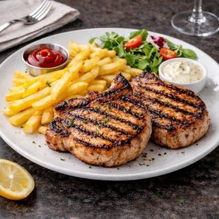 Fast food promo & ceafă de porc la grătar 