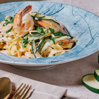 Shrimps & Zucchini Pasta