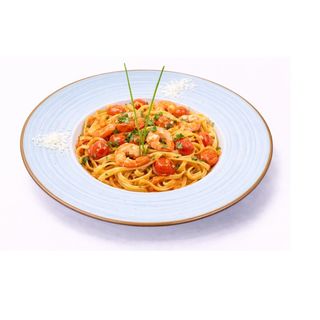 Tagliatelle cu creveti cu rosii cherry 350g