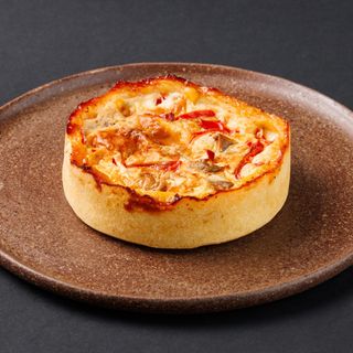 Tartă cu pui, ardei și ciuperci