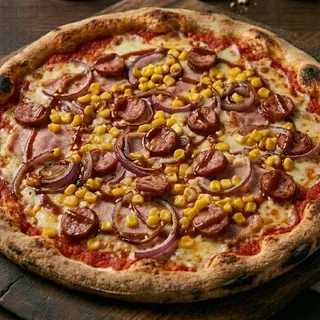 Pizza Barbecue cârnăciori