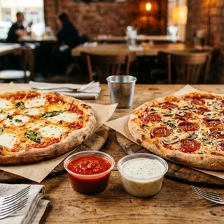 Pachet Promo 2+2: Două Pizza + 2 Sosuri CADOU