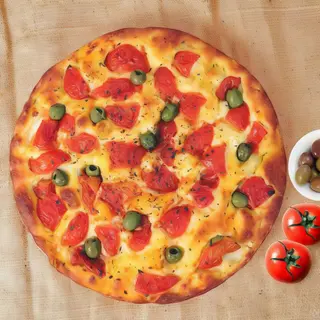 Focacce pomodori e olive
