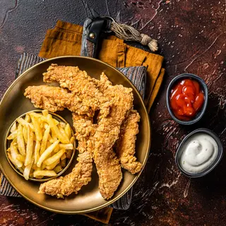 Meniu 5 crispy, cartofi prajiti, 2 sosuri