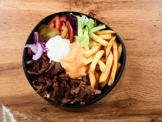 Shaorma de vita la farfurie