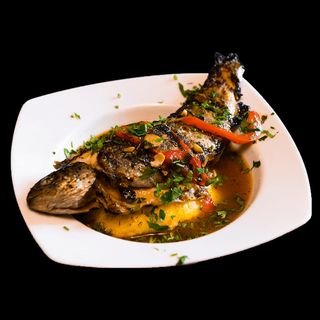 Saramura de pastrav cu mamaliga..350gr/150gr