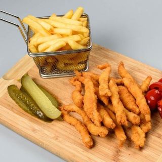 Pui shanghai cu cartofi prăjiți 