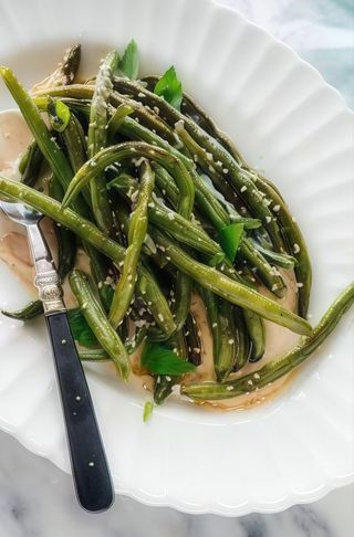 Roasted green beans