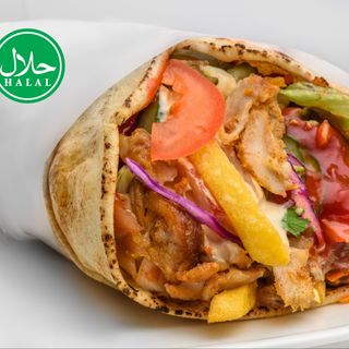 Shaorma de pui (400g) Cartofi 100g Bautura